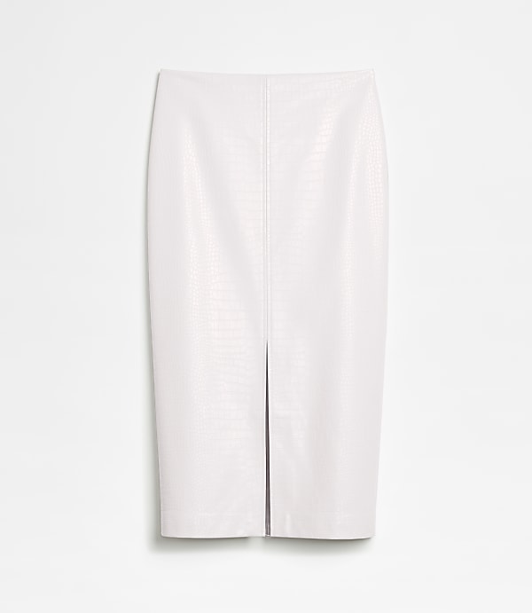Petite LOFT Versa Embossed Faux Leather Long Skirt