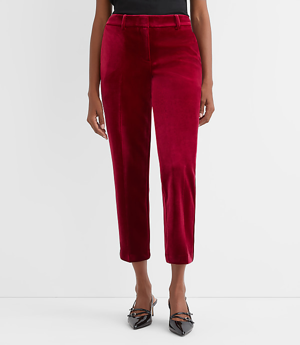Petite Curvy Riviera Slim Pants in Velvet