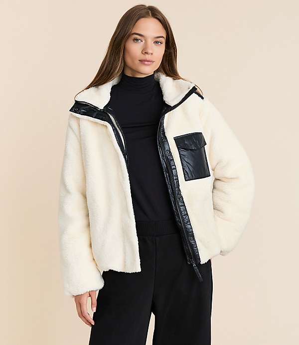 Petite Lou & Grey Sherpa Puffer Jacket