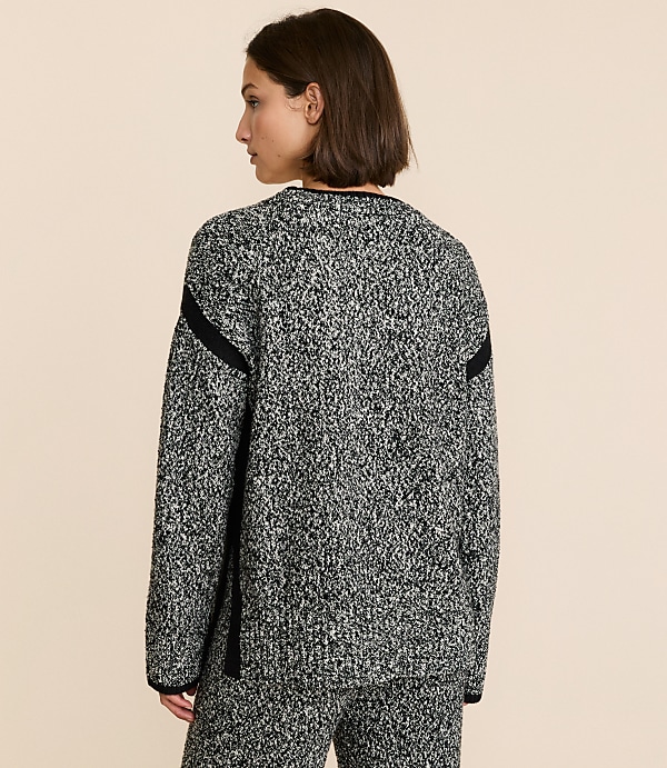 Petite Lou & Grey Colorblock Wide Sleeve Sweater