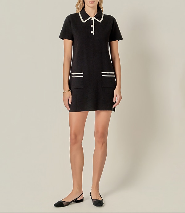 English Factory Scalloped Detailed Mini Dress
