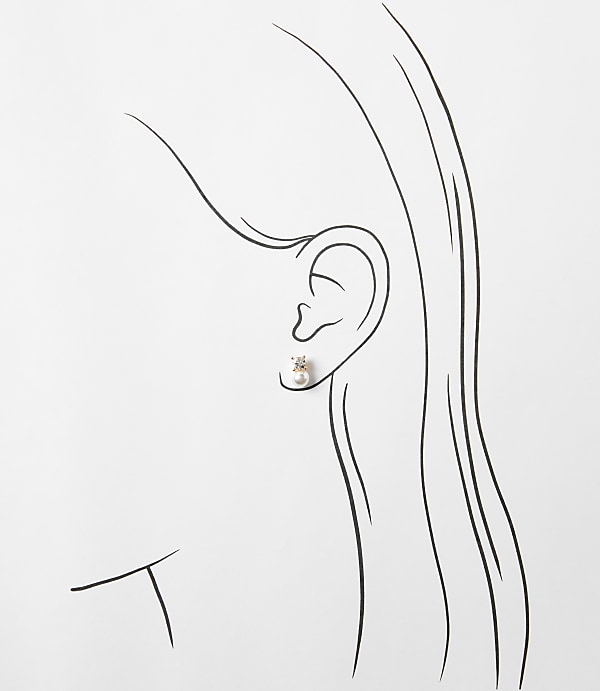 Pearlized Sparkle Stud Earring Set