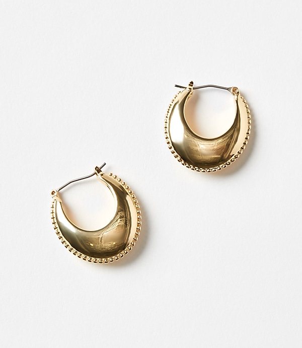 Chunky Crescent Hoop Earrings