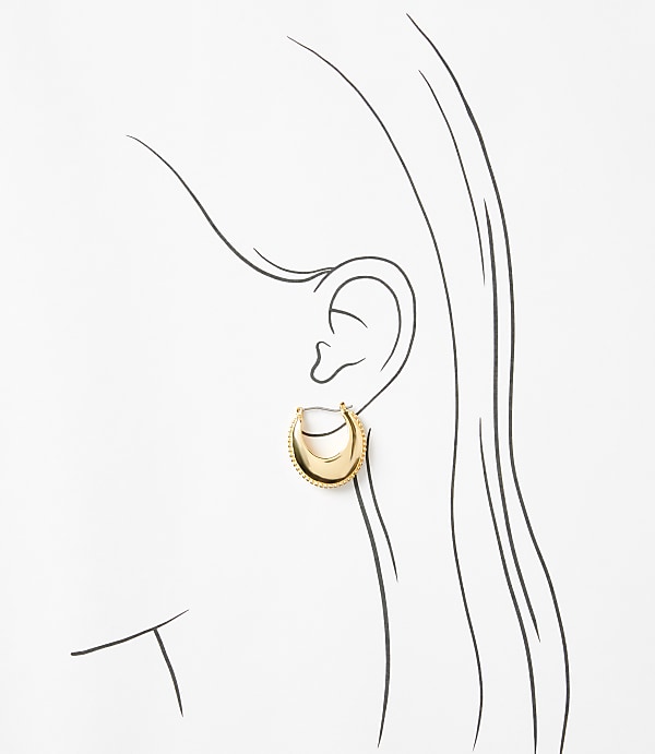 Chunky Crescent Hoop Earrings