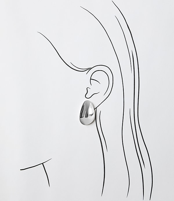 LOFT Versa Oversized Bean Stud Earrings