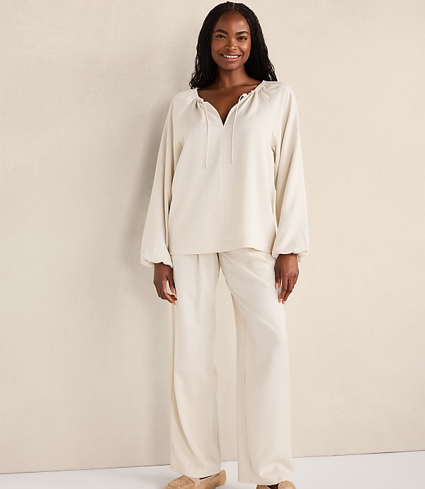 Haven Well Within Washed Split Neck Top