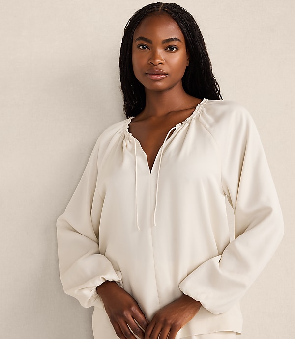 Haven Well Within Washed Split Neck Top