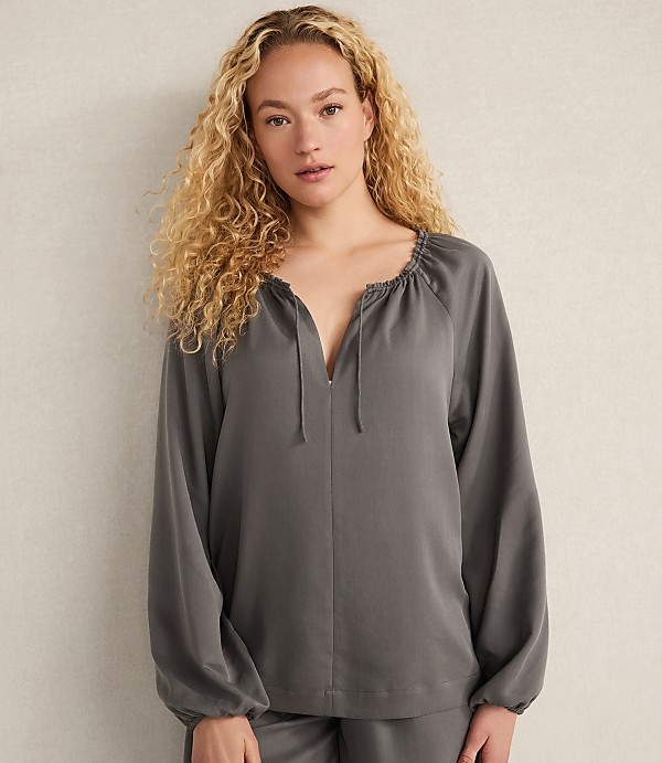 Haven Well Within Washed Split Neck Top