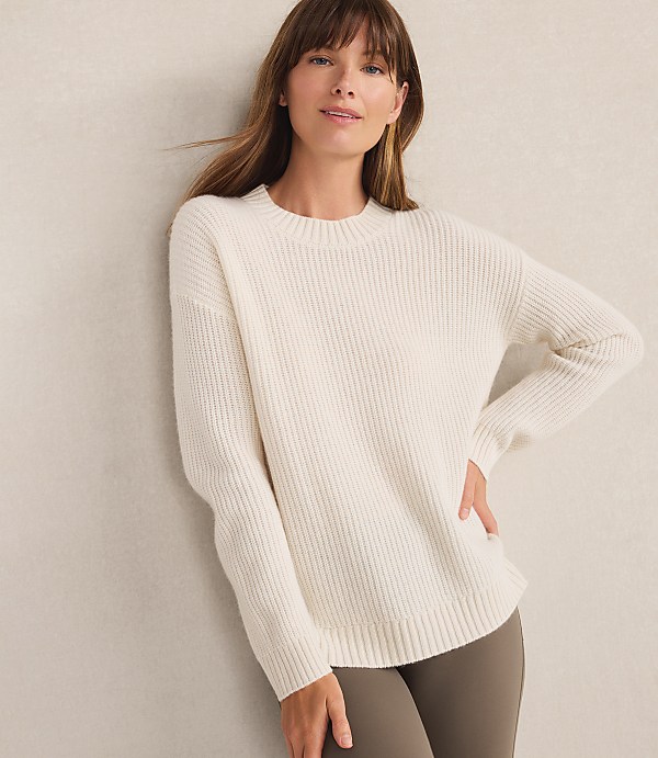 Haven Well Within Cashmere Shaker Stitch Crewneck Sweater