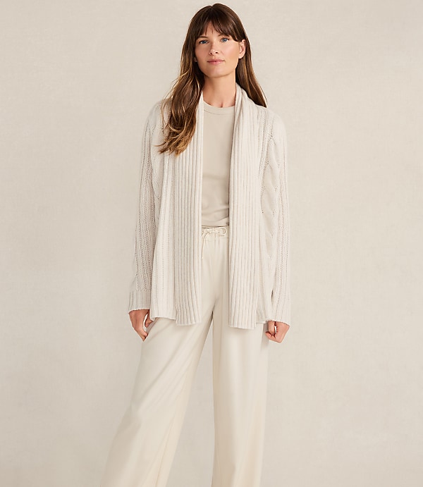 Haven Well Within Cashmere Cable Open Front Cardigan