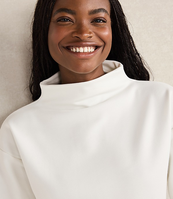 Haven Well Within Soft-Brushed Fleece Funnel Neck Pullover