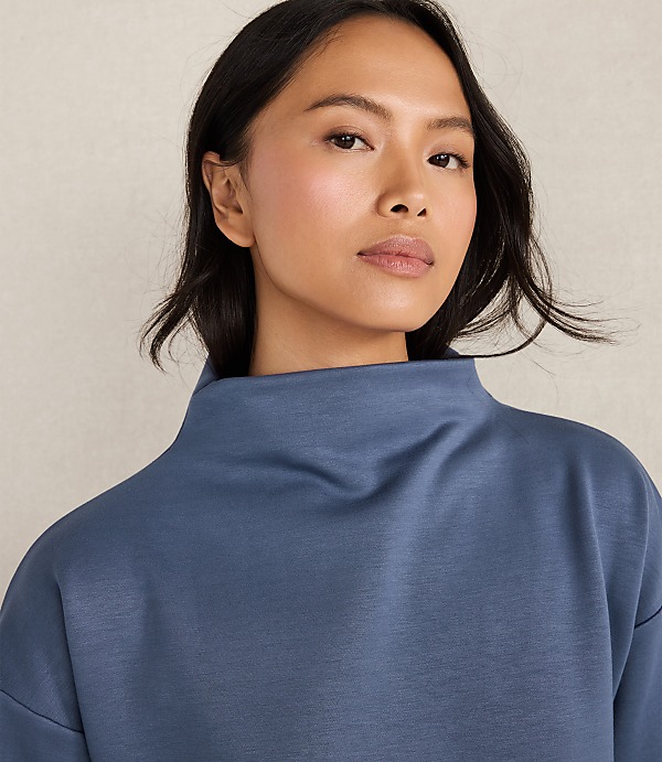 Haven Well Within Soft-Brushed Fleece Funnel Neck Pullover