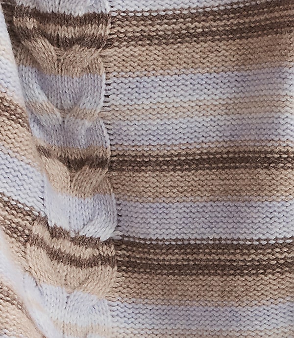 Haven Well Within Wool Blend Cable Stripe Crewneck Sweater