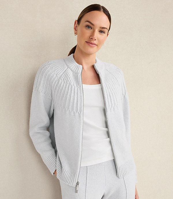 Haven Well Within Organic Cotton Blend Fair Isle Stitch Bomber