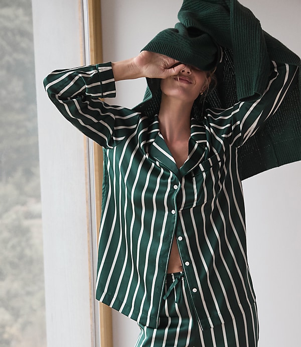 Haven Well Within Washable Silk Pinstripe Pajama Top