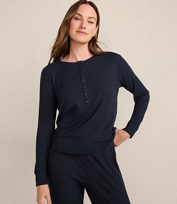 Haven Well Within Drapey Rib Knit Henley