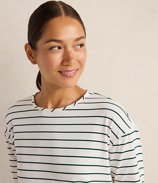 Haven Well Within Organic Cotton Jersey Stripe Sleep Dress