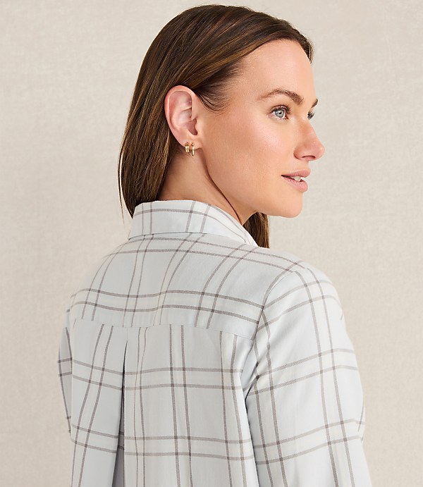 Haven Well Within Lightweight Flannel Windowpane Pajama Top