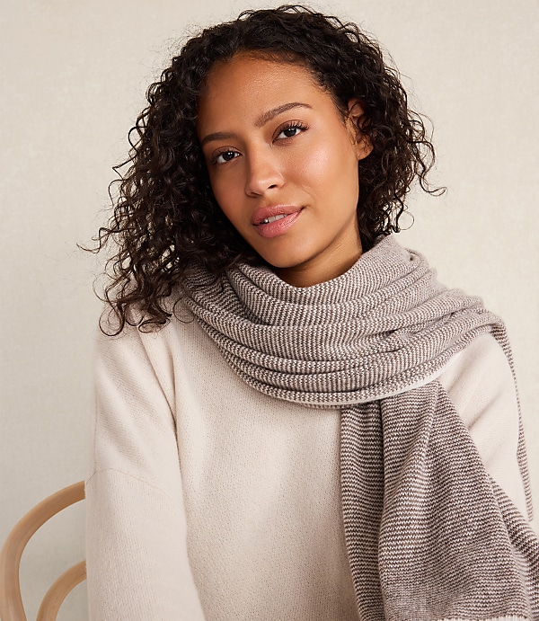 Haven Well Within Featherweight Cashmere Striped Scarf