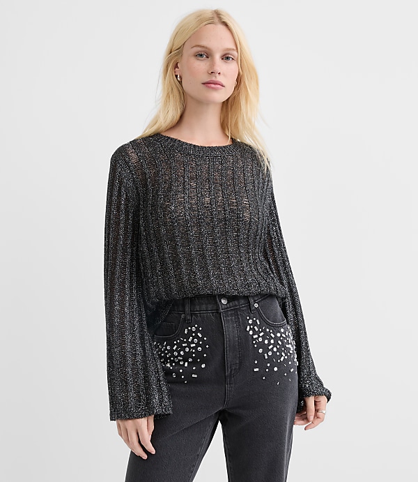 Shimmer Drop Stitched Sweater