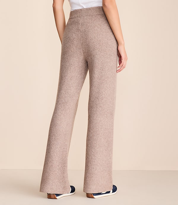 Petite Lou & Grey Heathered Waffle Cloudstitch Wide Leg Pants