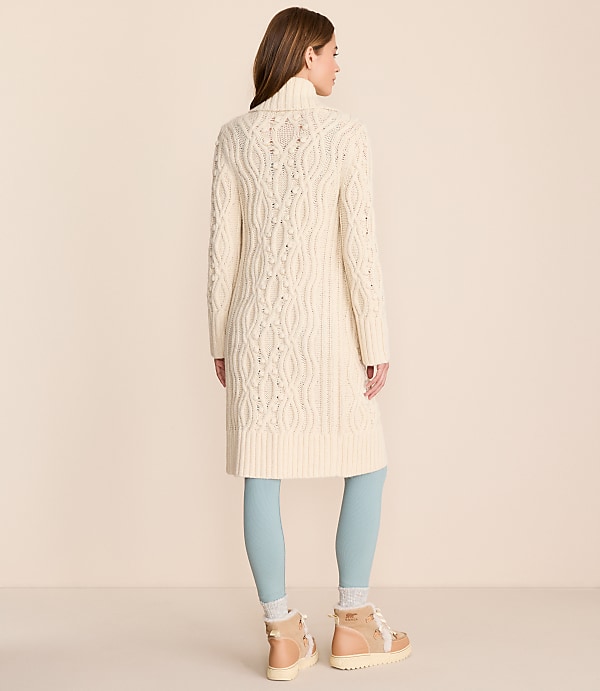 Petite Lou & Grey Cable Maxi Open Cardigan