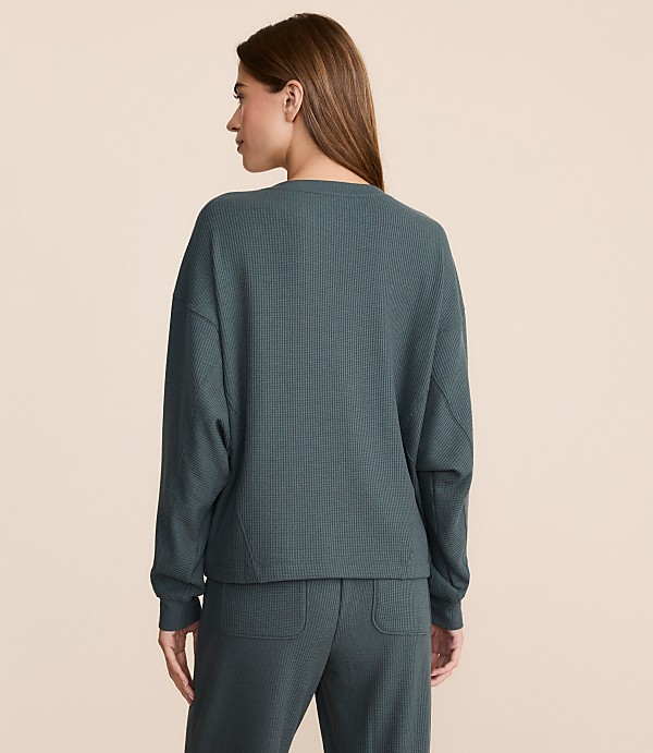 Petite Lou & Grey Upstate Waffle V-Neck Top