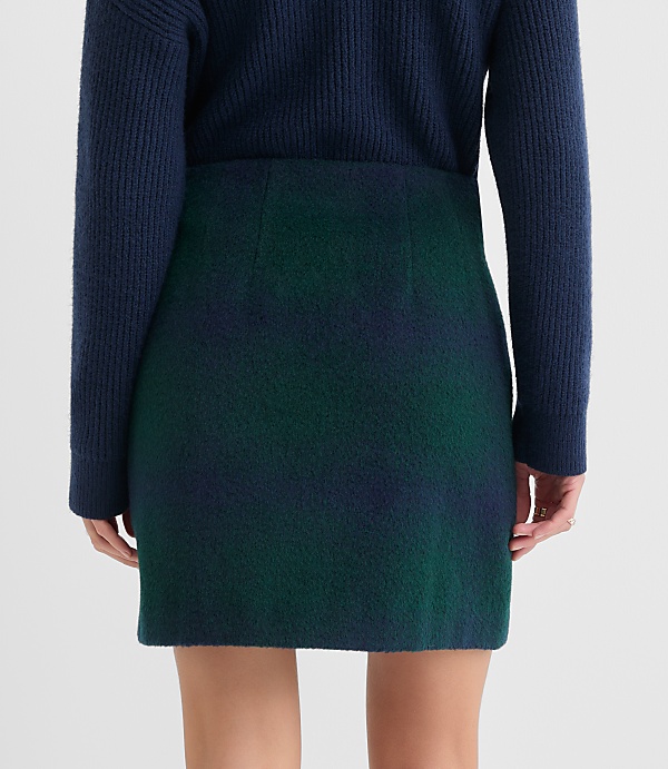 Plaid Welt Pocket Mini Skirt