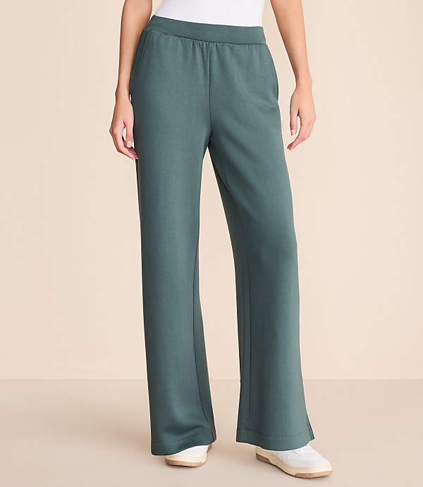 Lou & Grey Scubasoft Side Slit Straight Leg Pants