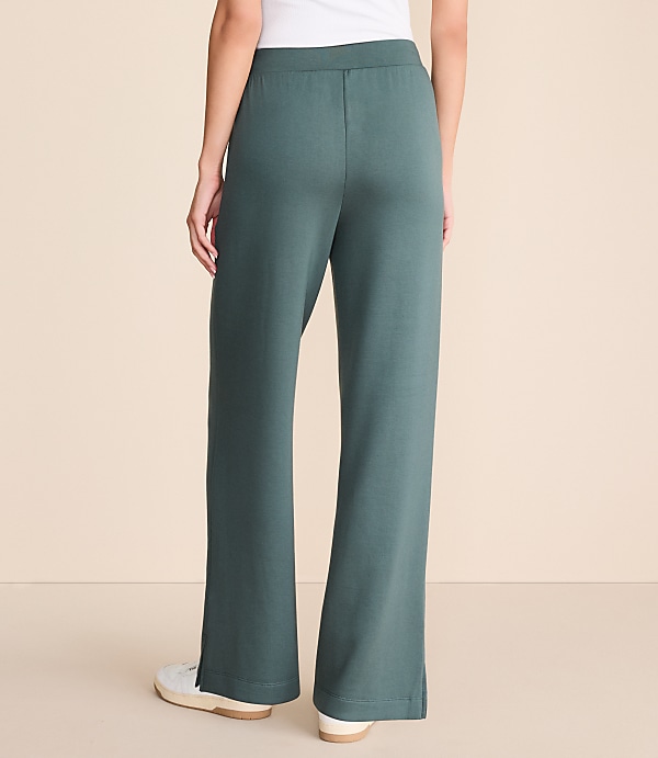 Lou & Grey Scubasoft Side Slit Straight Leg Pants