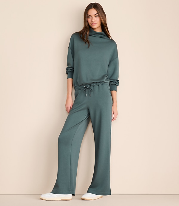 Lou & Grey Scubasoft Side Slit Straight Leg Pants