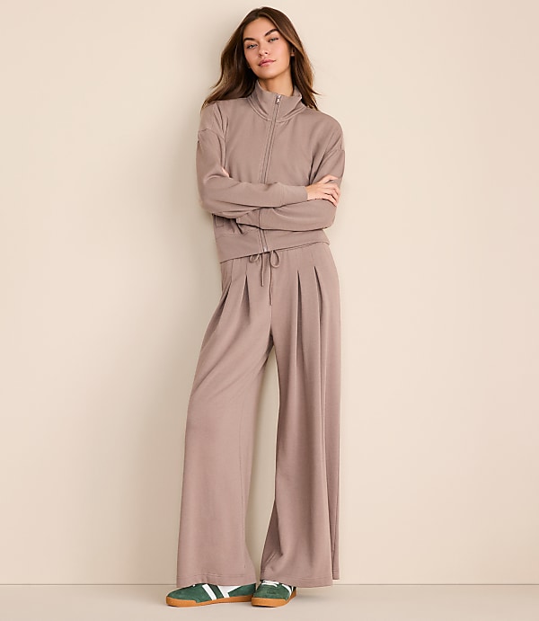 Lou & Grey Cozy Cotton Sweatshirt Jacket
