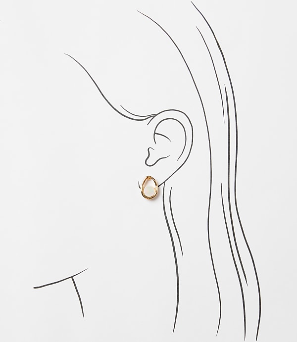 Mother Of Pearl Framed Stud Earrings