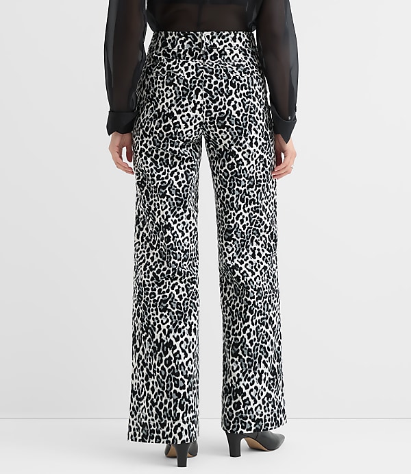 Palmer Wide Leg Pants in Leopard Print Velvet