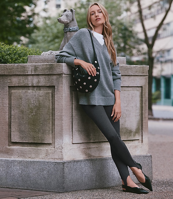 Stirrup Leggings in Heathered Ponte