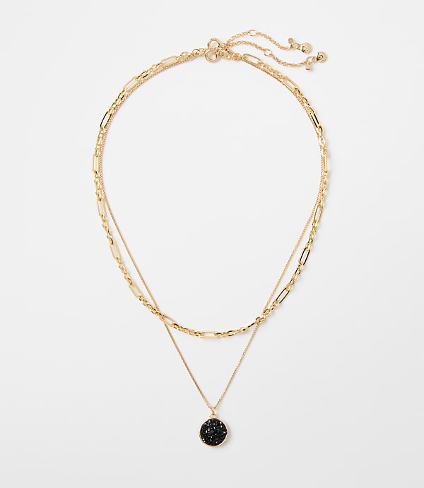 Circle Layered Necklace Set