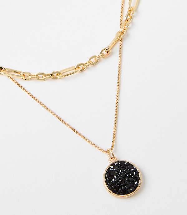 Circle Layered Necklace Set