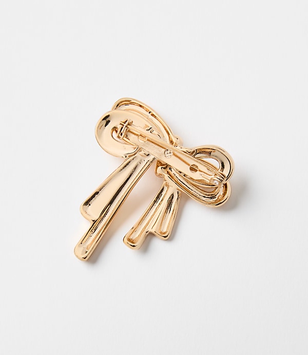 Metal Bow Brooch