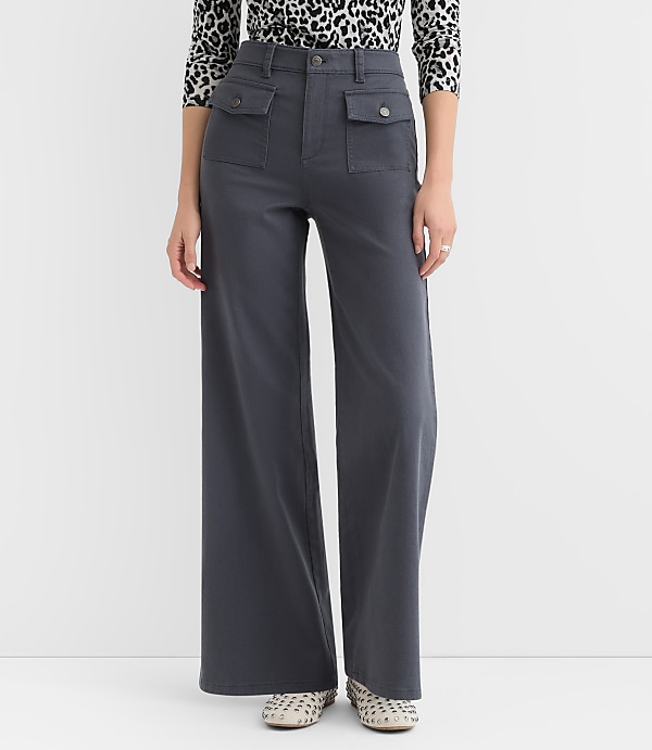 Palmer Wide Leg Pants in Twill