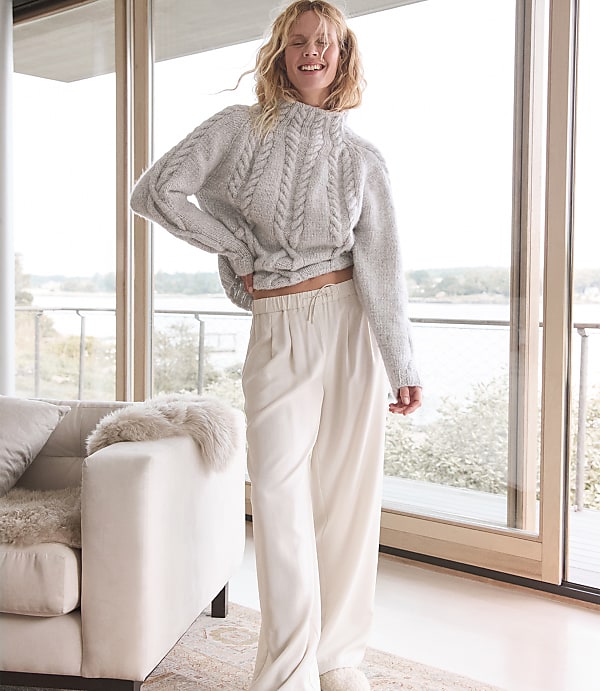 Haven Well Within Washed Pleated Straight Leg Pants