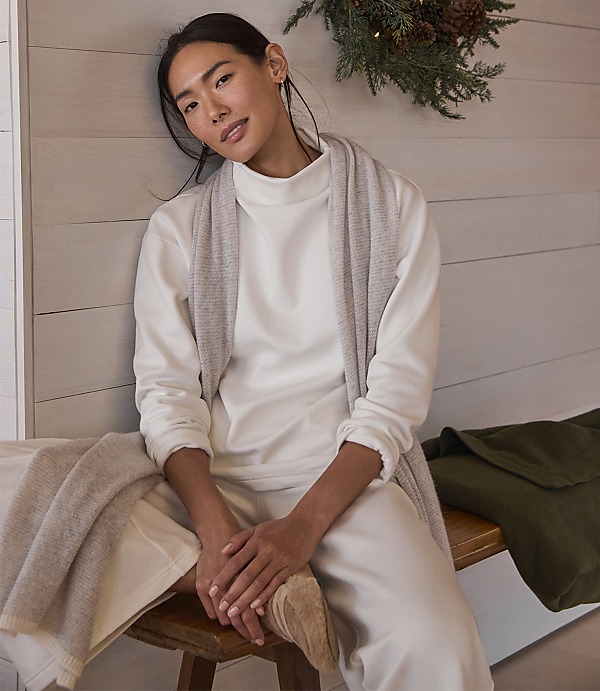 Haven Well Within Soft-Brushed Fleece Funnel Neck Pullover