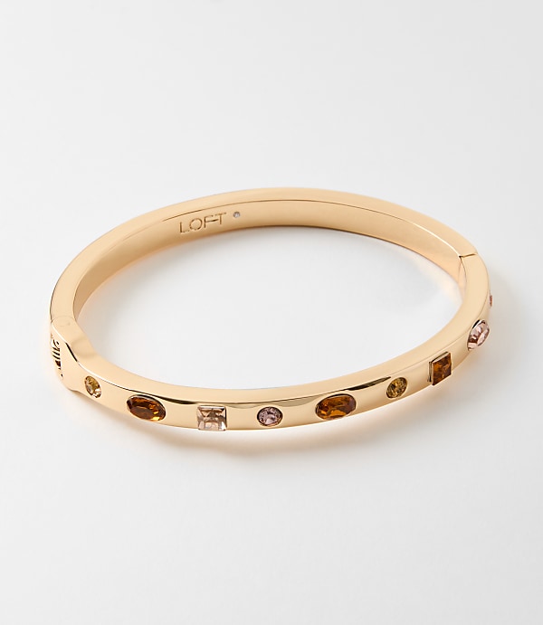 Mixed Crystal Bangle Bracelet