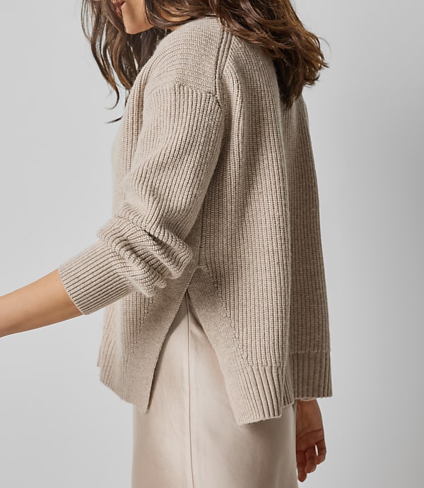 Lilla P Relaxed Side Vent Cardigan