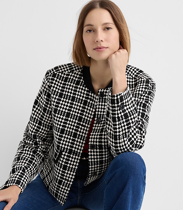 Checked Swing Jacket