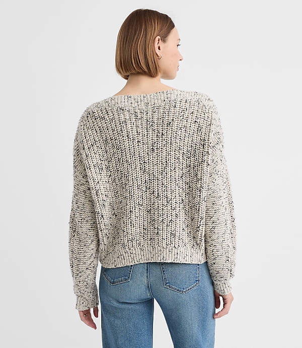 Marled Chunky Ribbed Sweater