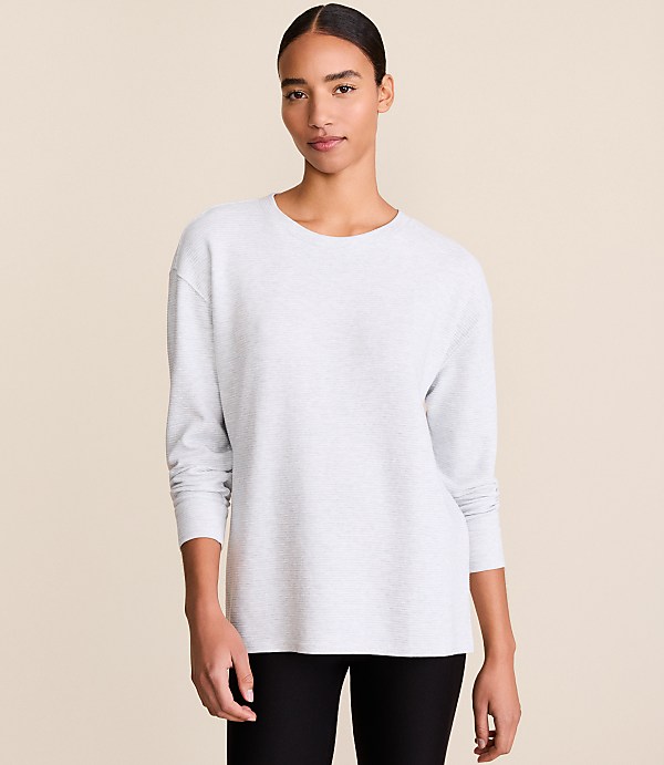 Lou & Grey Flecked Ottoman Side Slit Tunic Top