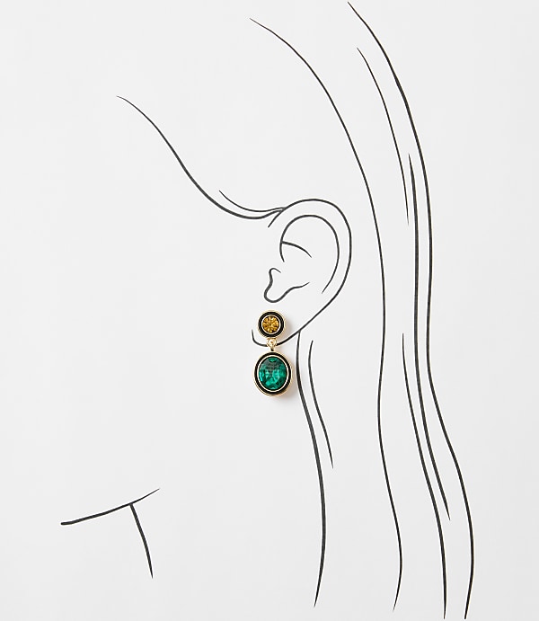 Sparkle Enamel Drop Statement Earrings