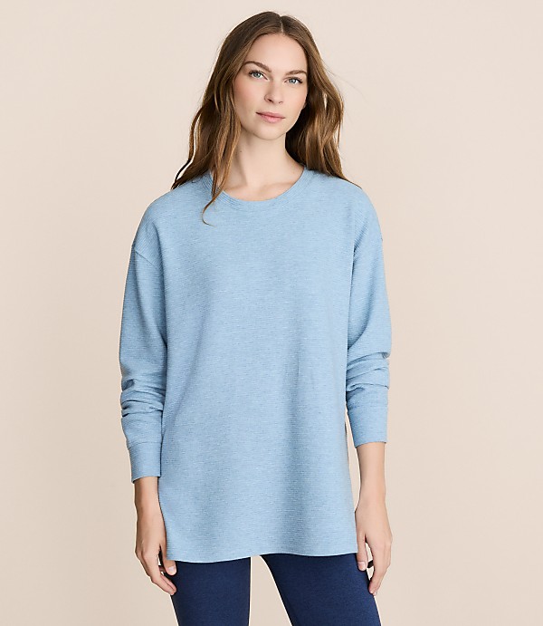 Lou & Grey Flecked Ottoman Side Slit Tunic Top