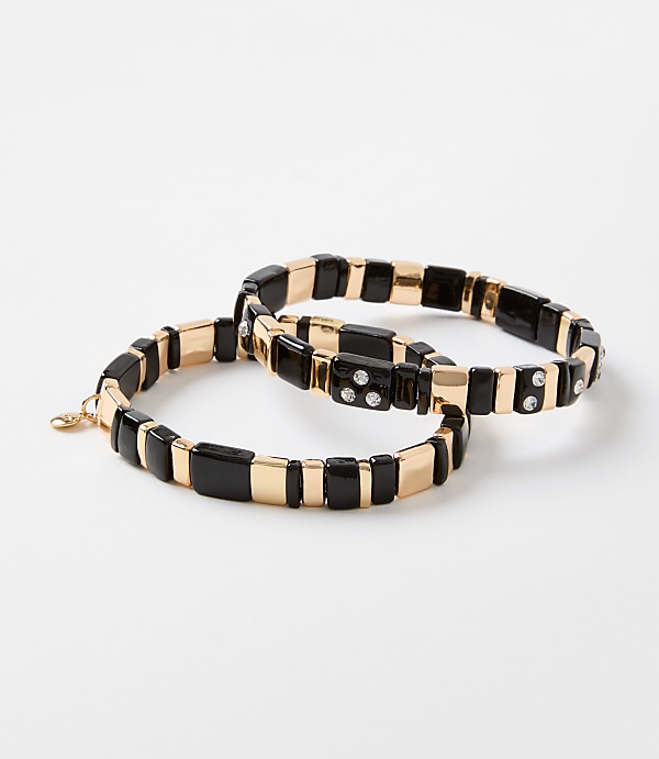 Sparkle Chicklet Bracelet Set