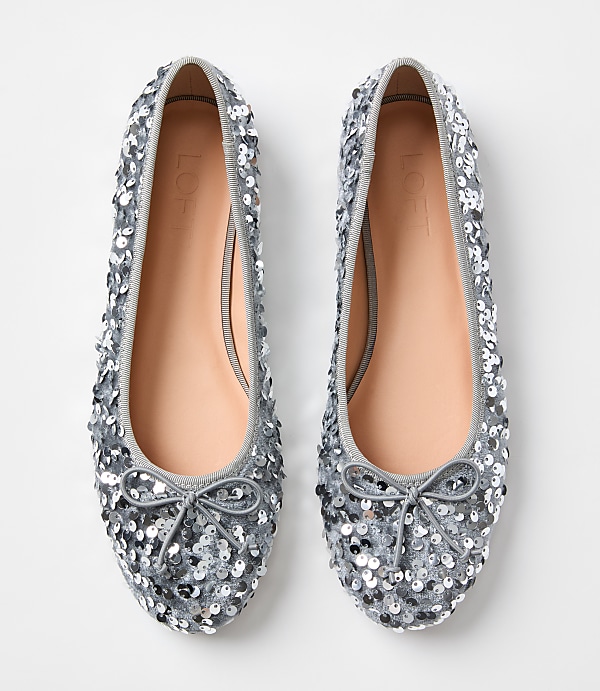 Sequin Ballet Flats